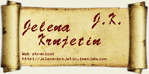 Jelena Krnjetin vizit kartica